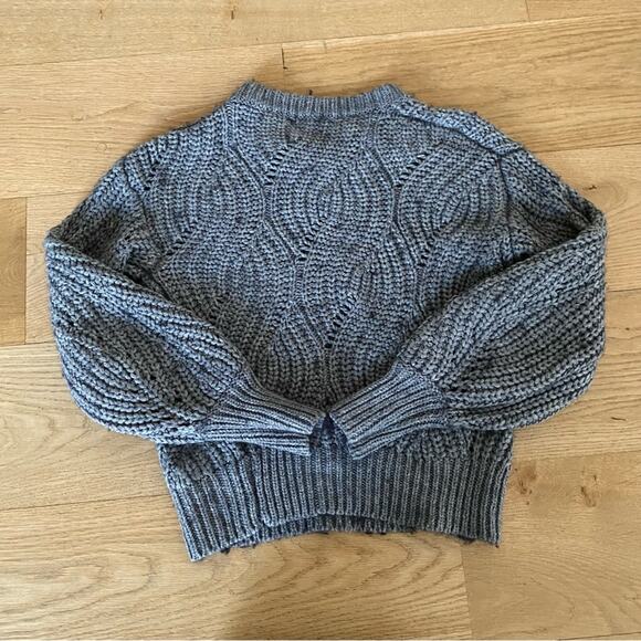 ASTR The Label - Cable Swirl Knit Sweater in Gray - Picture 4 of 4
